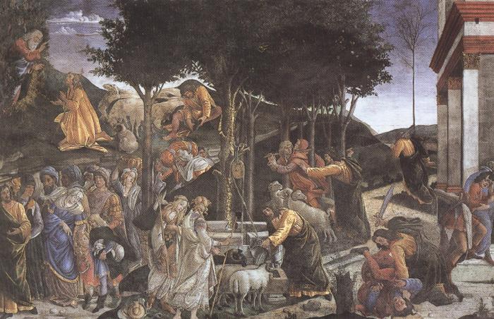Sandro Botticelli Trials of Moses (mk36) Germany oil painting art